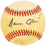 Dave Cole Autographed Official AL Baseball Boston Braves Vintage Signature Beckett BAS QR #BH039023