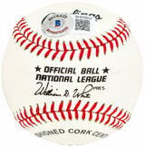 Andre Dawson Autographed Official NL Baseball Montreal Expos, Chicago Cubs Beckett BAS QR #BH039037