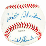Neill Sheridan Autographed Official NCAA Baseball Boston Red Sox Beckett BAS QR #BH039047