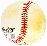 Hank Aaron Autographed Official NL Baseball Atlanta Braves Beckett BAS #AC74511