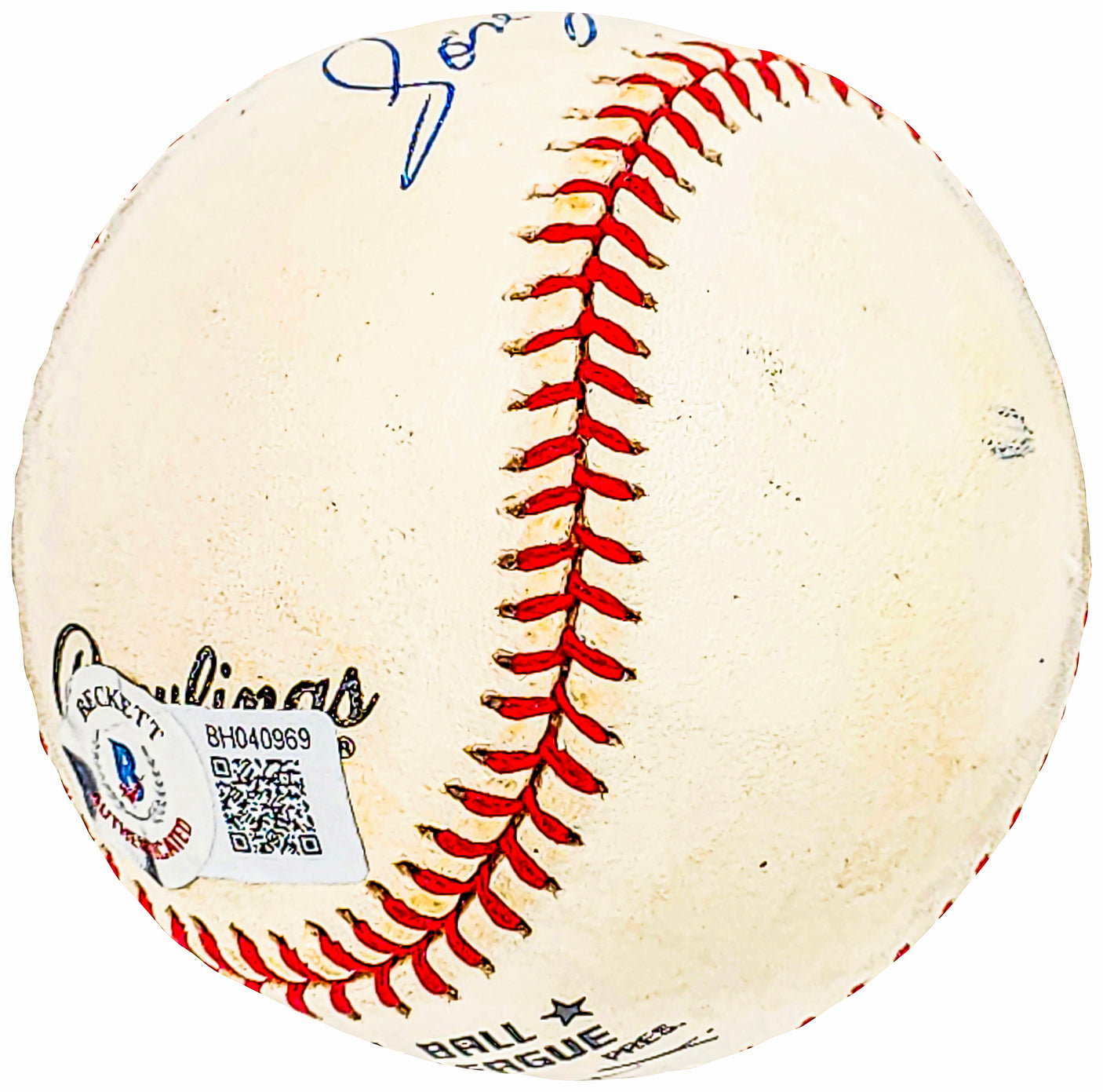 Jose Jimenez Autographed Official NL Baseball St. Louis Cardinals Beckett BAS QR #BH040969