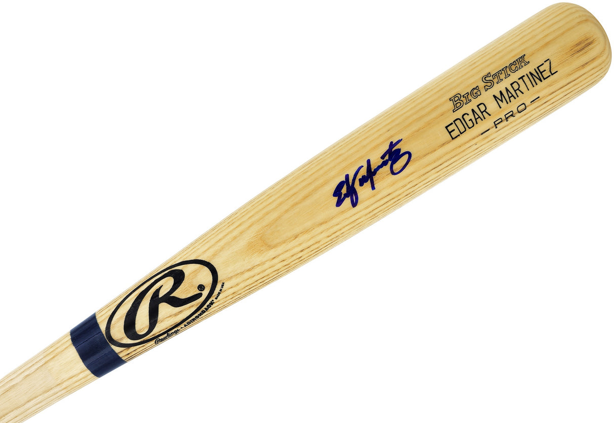 Edgar Martinez Autographed Blonde Rawlings Player Model Baseball Bat Seattle Mariners MCS Holo Stock #238840