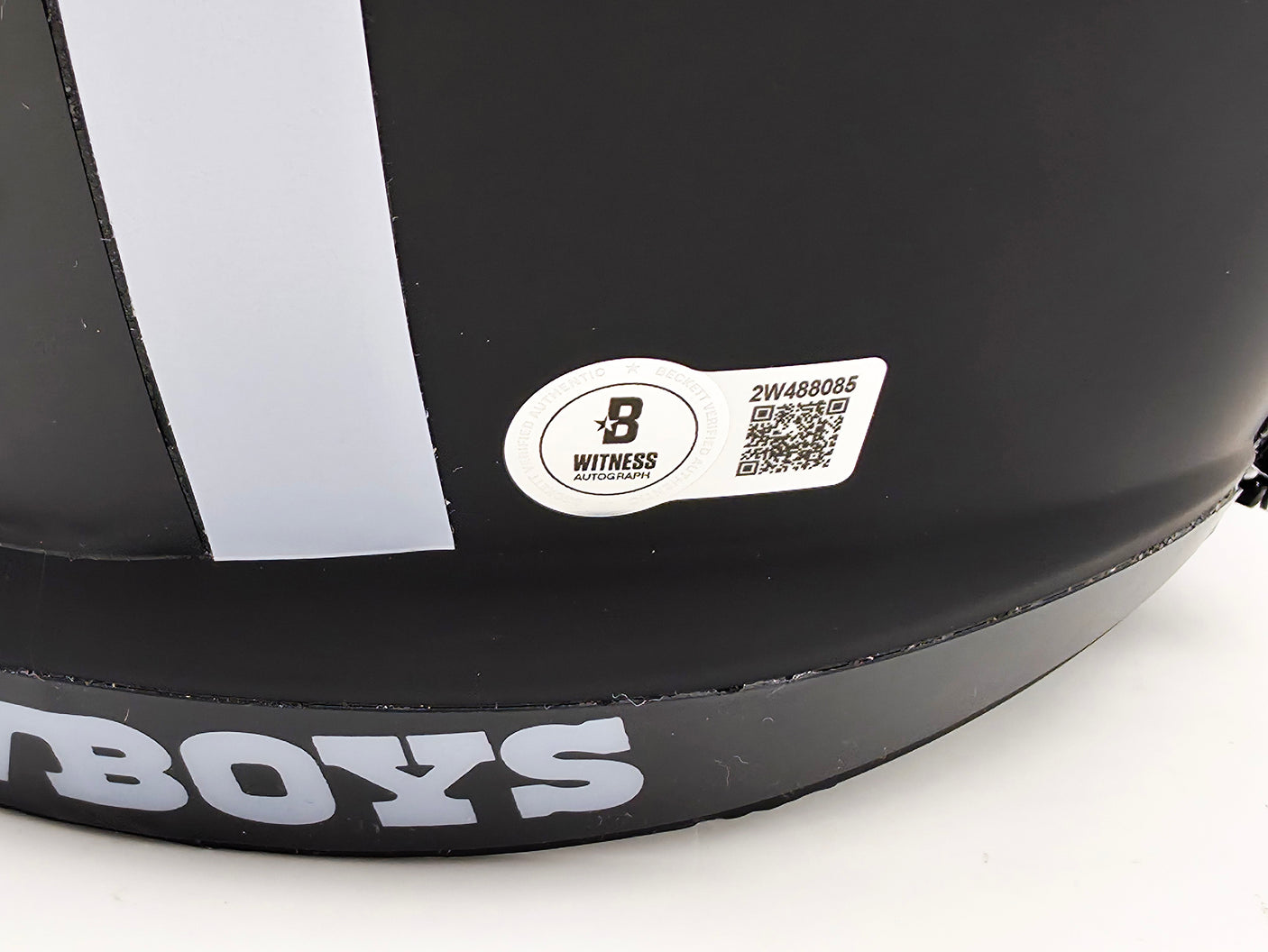 Roger Staubach Autographed Dallas Cowboys Eclipse Black Full Size Speed Replica Helmet Beckett BAS Witness Stock #238801