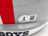 Roger Staubach Autographed Dallas Cowboys 1976 Throwback Silver Full Size Speed Replica Helmet Beckett BAS Witness Stock #238803