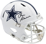 Roger Staubach Autographed Dallas Cowboys 2022 Alternate White Full Size Speed Replica Helmet Beckett BAS Witness Stock #238804