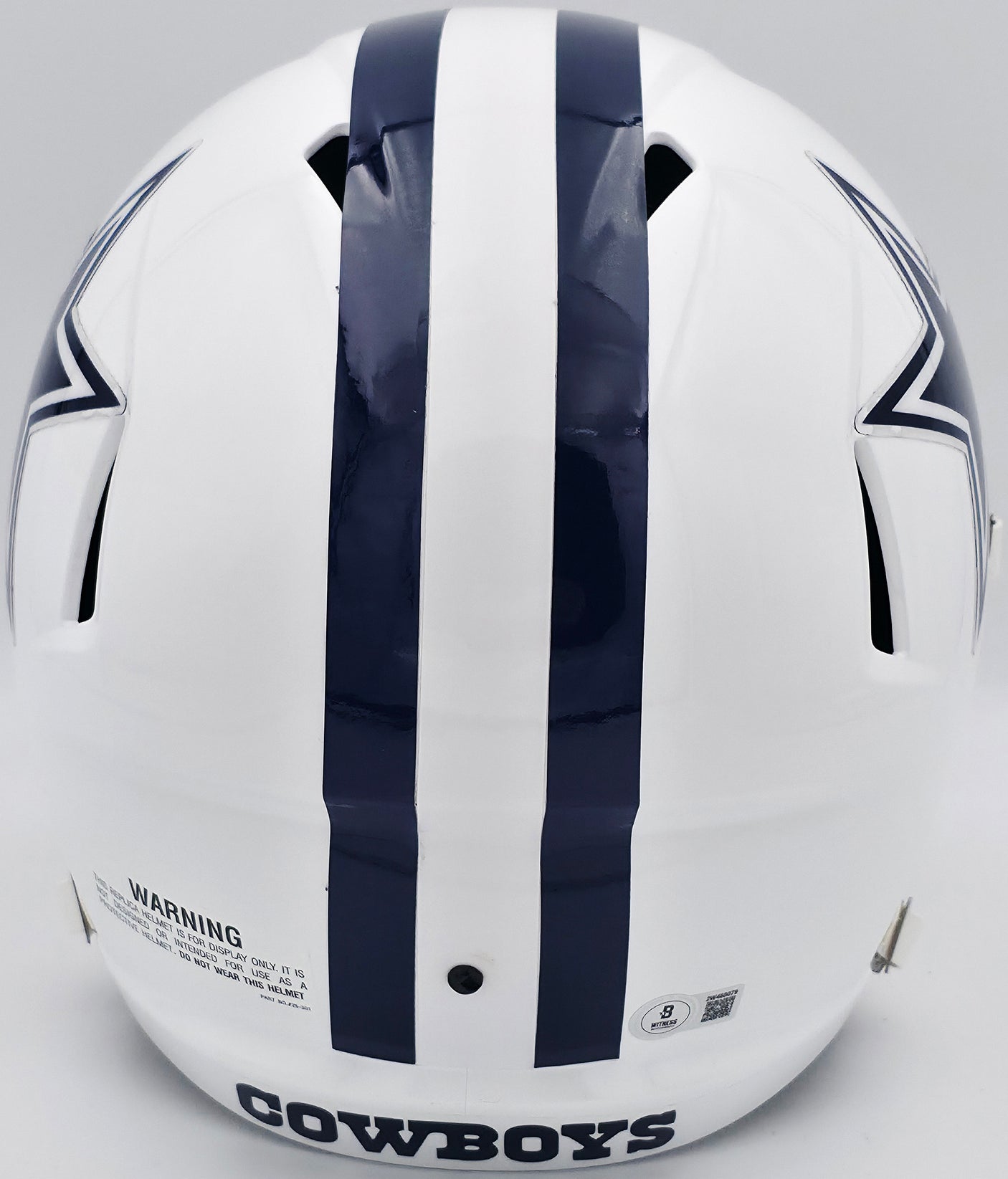 Roger Staubach Autographed Dallas Cowboys 2022 Alternate White Full Size Speed Replica Helmet Beckett BAS Witness Stock #238804