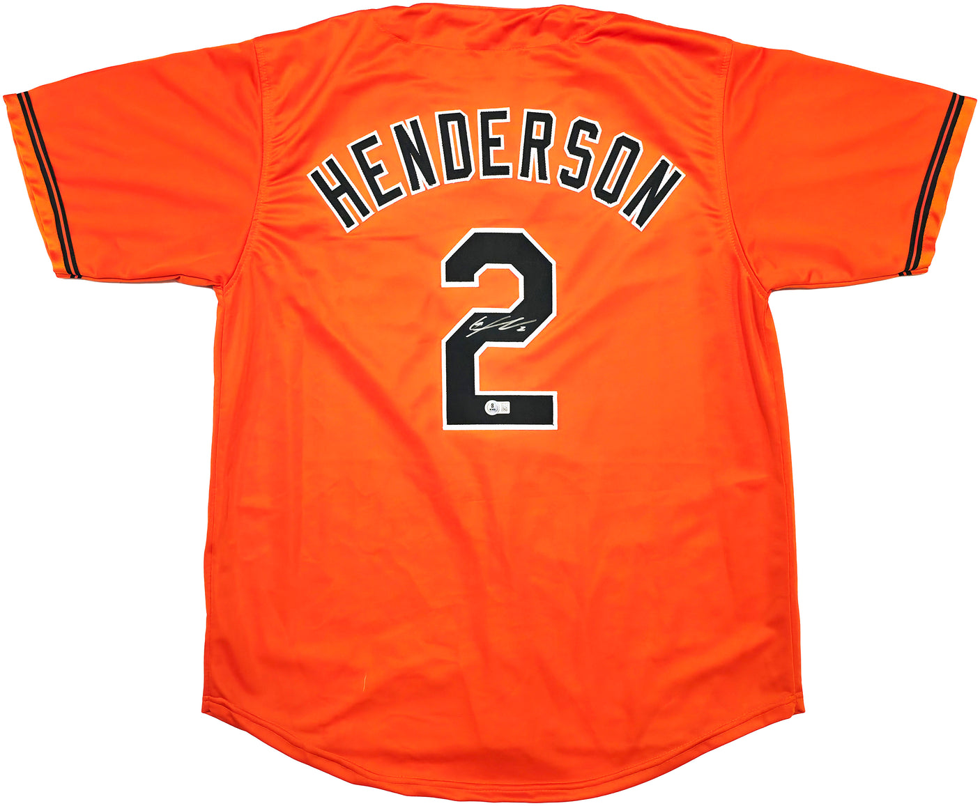 Baltimore Orioles Gunnar Henderson Autographed Orange Jersey Beckett BAS Witness Stock #238930