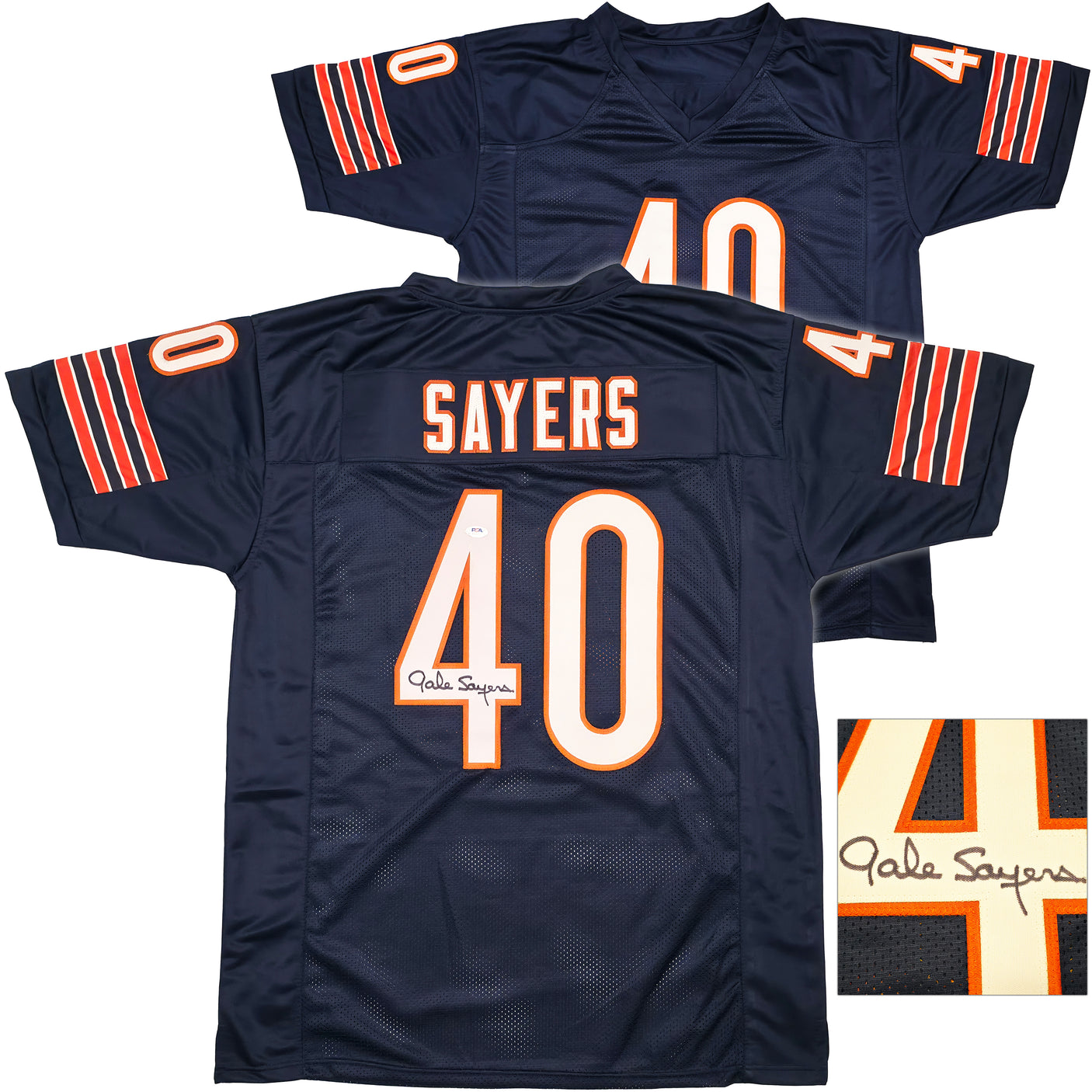 Chicago Bears Gale Sayers Autographed Blue Jersey PSA/DNA Stock #239037
