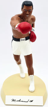 Muhammad Ali Autographed 5x9 Toy Figurine White Boxing Trunks #2062/3500 Beckett BAS #AE31332