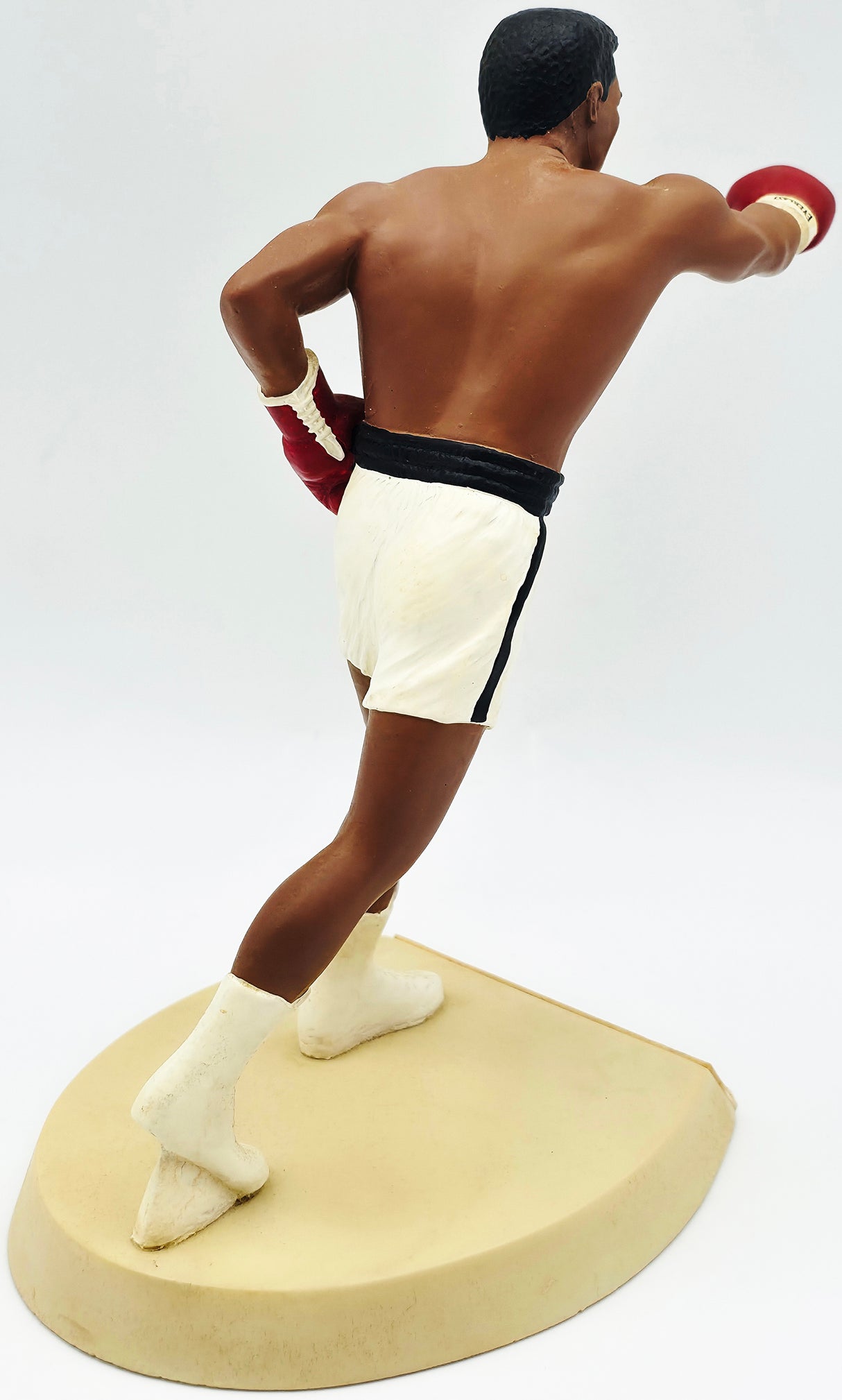 Muhammad Ali Autographed 5x9 Toy Figurine White Boxing Trunks #482/3500 Beckett BAS #AE31334