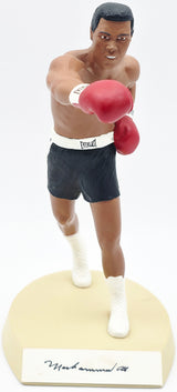 Muhammad Ali Autographed 5x9 Toy Figurine Black Boxing Trunks #/400 Beckett BAS #AE31335