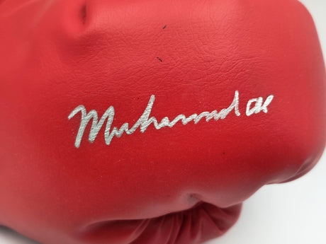 Muhammad Ali Autographed Red Everlast Boxing Glove LH Beckett BAS & Beckett BAS #AE31345