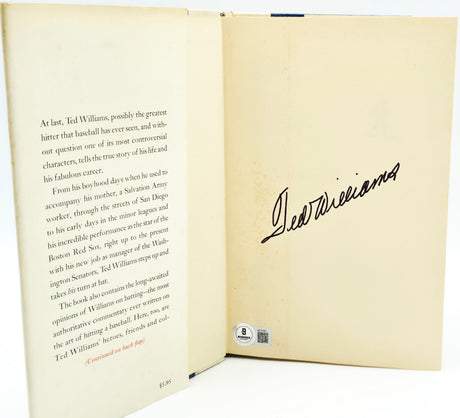 Ted Williams Autographed "My Turn at Bat" Book Boston Red Sox Beckett BAS #AE31351