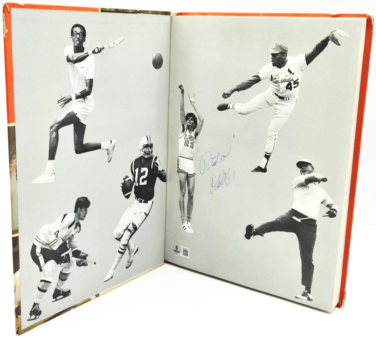 Pistol Pete Maravich Autographed "American Sports Heroes of Today" Book LSU Tigers Beckett BAS #AE31026