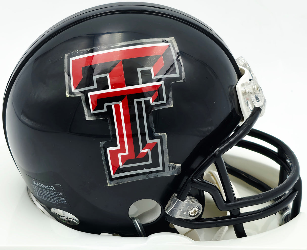 Donny Anderson Autographed Texas Tech Black Mini Helmet Beckett BAS QR #BR88753