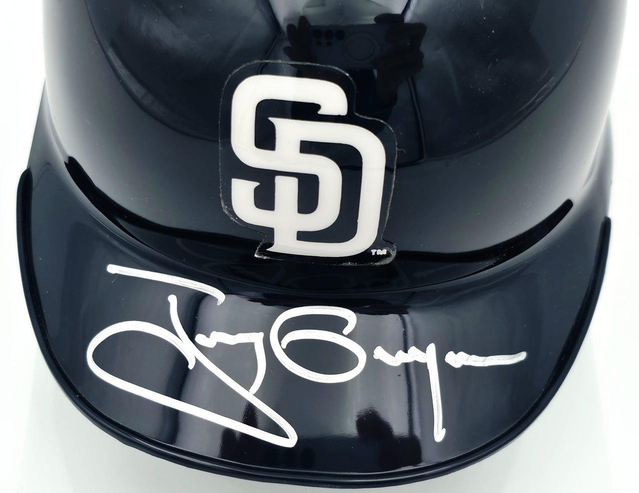 Tony Gwynn Autographed Blue Mini Batting Helmet San Diego Padres Beckett BAS QR #BR88755