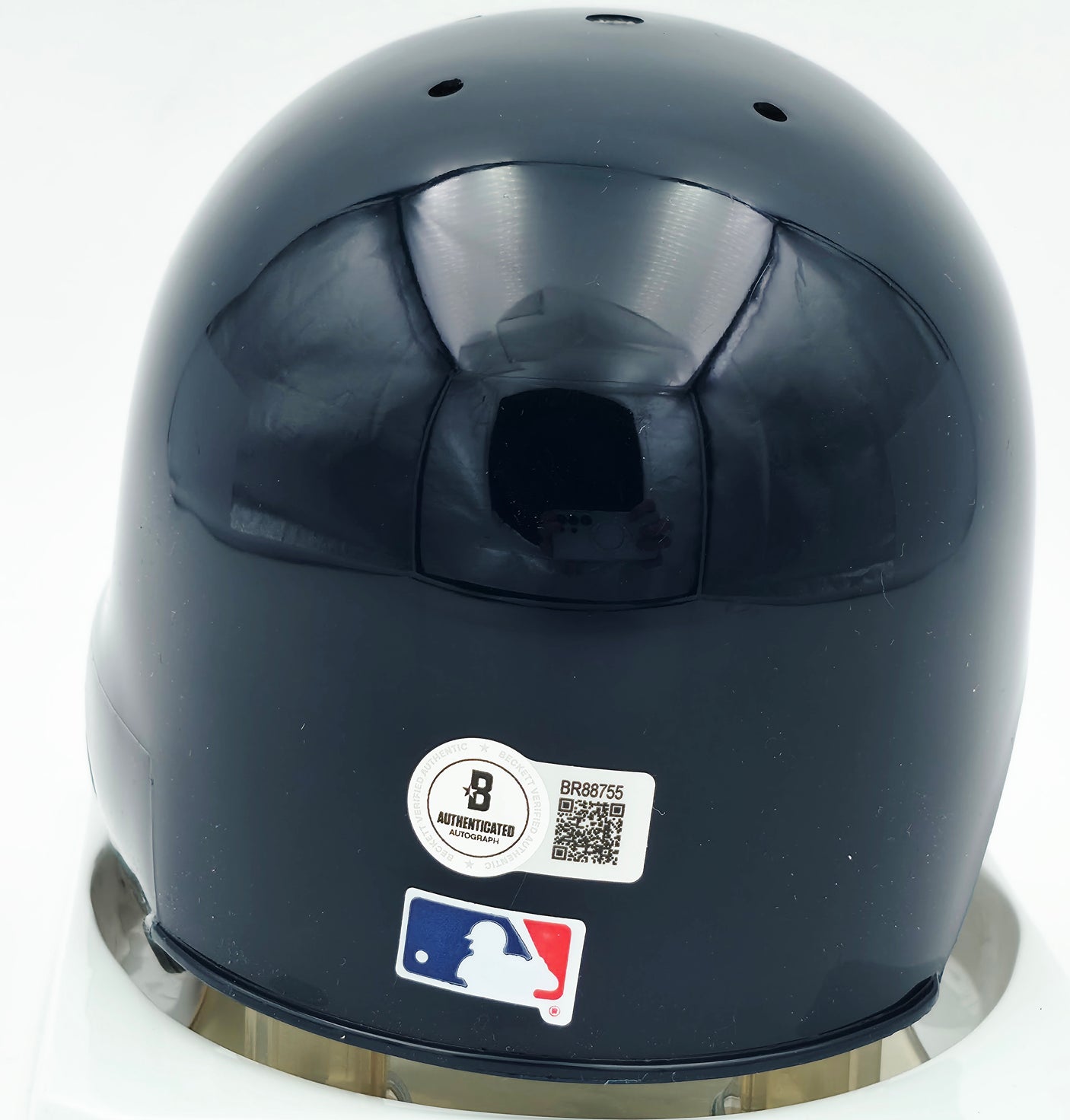 Tony Gwynn Autographed Blue Mini Batting Helmet San Diego Padres Beckett BAS QR #BR88755