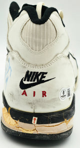 Rony Seikaly Autographed White Game Used Nike Shoe Miami Heat Size 16.5 Beckett BAS QR #BR88765
