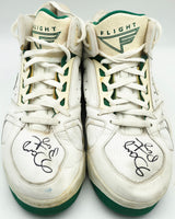 Gary Payton Autographed White Game Used Nike Shoes Seattle Supersonics Size 13 Beckett BAS QR #BR84871 & BR84872