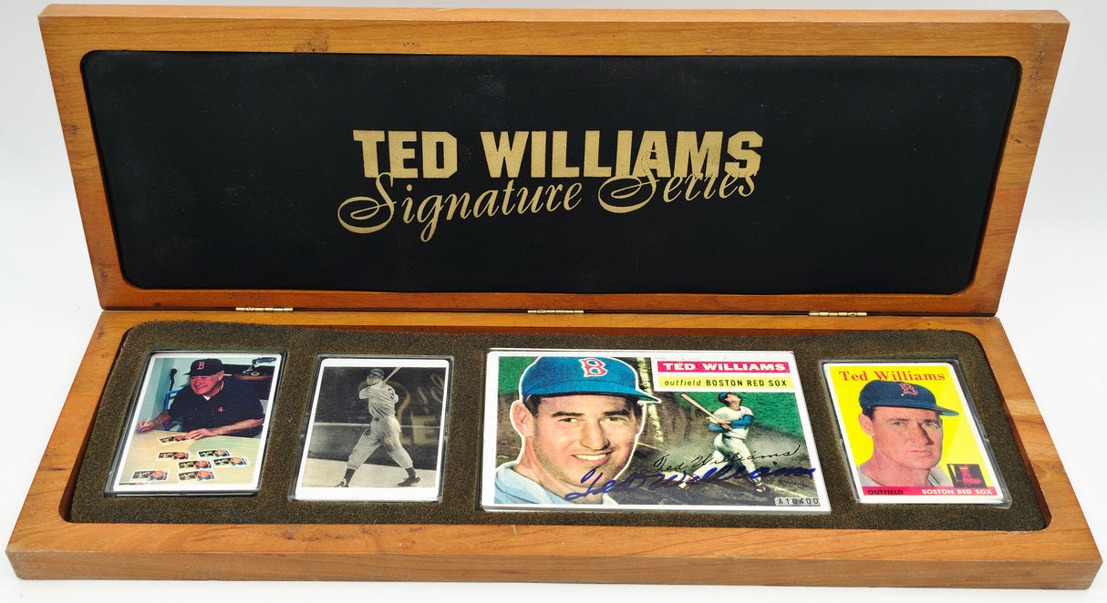 Ted Williams Autographed Porcelain Card Set Boston Red Sox Beckett BAS #AE31384