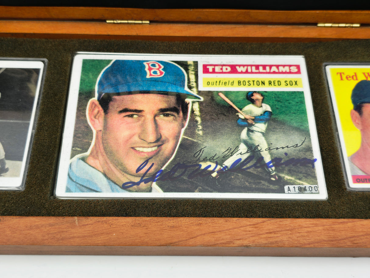 Ted Williams Autographed Porcelain Card Set Boston Red Sox Beckett BAS #AE31384