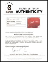 Muhammad Ali Autographed Red Everlast Boxing Glove LH Beckett BAS & Beckett BAS #AE31345