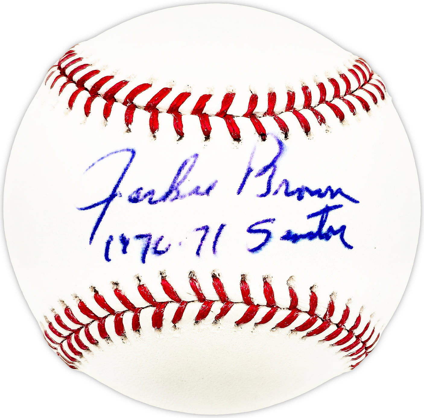 Jackie Brown Autographed Official MLB Baseball Washington Senators "70-71 Senators" SKU #226065