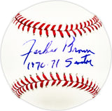 Jackie Brown Autographed Official MLB Baseball Washington Senators "70-71 Senators" SKU #226065