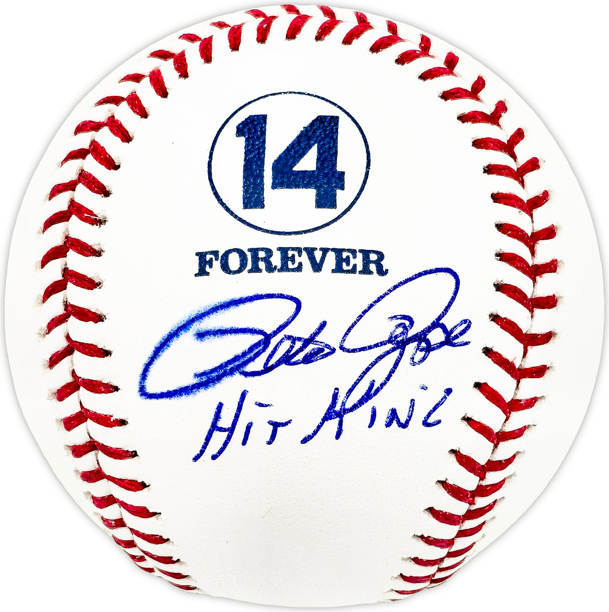 Pete Rose Autographed Official Forever 14 Logo MLB Baseball Cincinnati Reds "Hit King" Beckett BAS #E94497