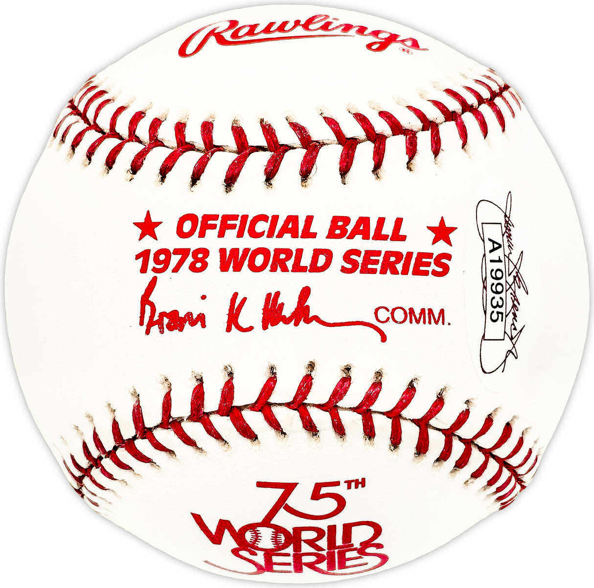 Goose Gossage Autographed Official 1978 World Series Logo MLB Baseball New York Yankees "1978 WS Champs" JSA #A19935