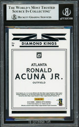 Ronald Acuna Jr. Autographed 2019 Donruss Optic Diamond Kings Card #16 Atlanta Braves Beckett BAS #16710490