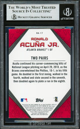 Ronald Acuna Jr. Autographed 2019 Topps Player Highlights Card #RA-17 Atlanta Braves Beckett BAS #16710622
