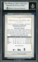 Ronald Acuna Jr. Autographed 2019 Topps Gallery Artist Proof Card #78 Atlanta Braves Beckett BAS #16710746