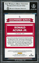 Ronald Acuna Jr. Autographed 2022 Donruss Diamond Kings Card #16 Atlanta Braves Beckett BAS #16711148