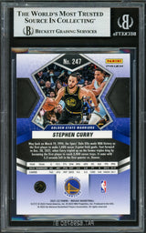 Stephen Curry Autographed 2021-22 Panini Mosaic Prizm Card #247 Golden State Warriors Beckett BAS #16714271