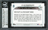 Julio Rodriguez Autographed 2022 Topps Update All Star Rookie Card #ASG26 Seattle Mariners Beckett BAS #16706762
