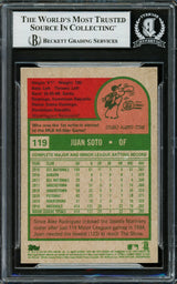 Juan Soto Autographed 2019 Topps Archives Card #119 New York Mets Beckett BAS #16703922