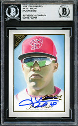 Juan Soto Autographed 2019 Topps Gallery Card #7 New York Mets Beckett BAS #16703944