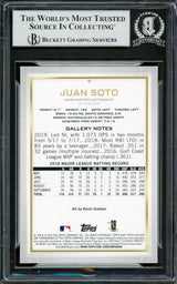 Juan Soto Autographed 2019 Topps Gallery Card #7 New York Yankees Beckett BAS #16703944