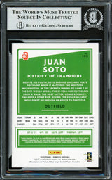 Juan Soto Autographed 2020 Donruss Holo Red Card #162 New York Yankees Beckett BAS #16704016