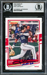 Juan Soto Autographed 2020 Donruss Variations Card #162 New York Yankees Beckett BAS #16703995