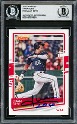 Juan Soto Autographed 2020 Donruss Variations Card #162 New York Mets Beckett BAS #16703995