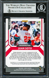 Juan Soto Autographed 2020 Donruss Elite Series Card #E9 New York Yankees Beckett BAS #16704015