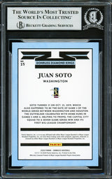 Juan Soto Autographed 2020 Donruss Diamond Kings Yello Card #23 New York Mets Beckett BAS #16704020
