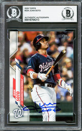 Juan Soto Autographed 2020 Topps Card #224 New York Mets Beckett BAS #16704213