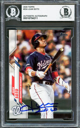Juan Soto Autographed 2020 Topps Card #224 New York Yankees Beckett BAS #16704211