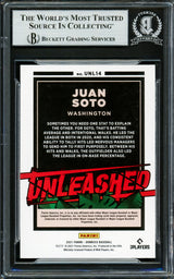 Juan Soto Autographed 2021 Donruss Unleashed Rapture Card #UNL14 New York Mets Beckett BAS #16704306