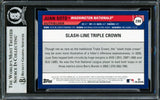 Juan Soto Autographed 2021 Topps Big League Orange Card #290 New York Mets Beckett BAS #16704331