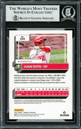 Juan Soto Autographed 2022 Donruss Card #225 New York Mets Beckett BAS #16704831