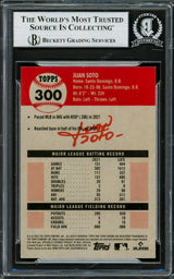 Juan Soto Autographed 2022 Topps Chrome Platinum Card #300 New York Yankees Beckett BAS #16704897